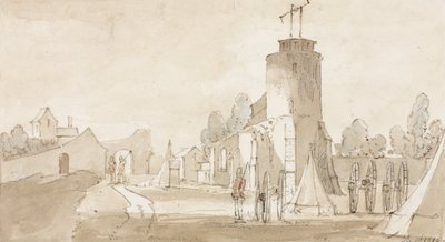 Mont St Jean, the Village of the Battle of Waterloo, South of Brussels, 1815 by Richard Colt Hoare