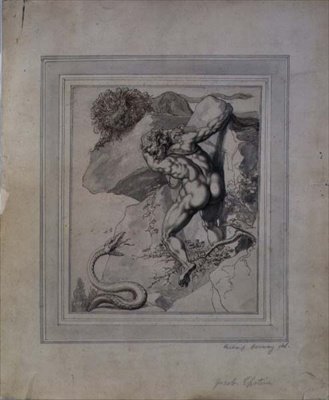 A Man Trapped Between a Lion and a Serpent by Richard Cosway