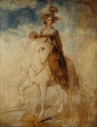 Equestrian Portrait of a Lady, Said to Be Lady Elizabeth Foster by Richard Cosway