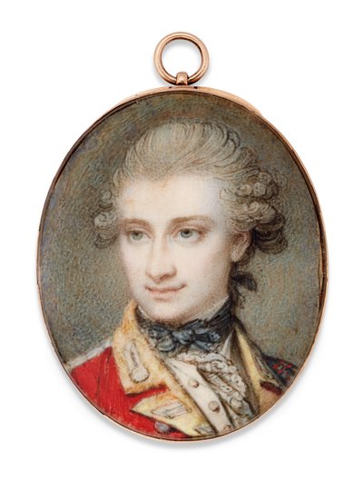 Major General John Scott, in scarlet uniform with yellow facings by Richard Cosway