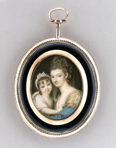 Portrait of a Mother and Daughter, c.1765-70 by Richard Cosway