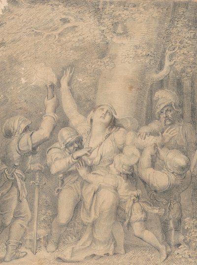 Queen Margaret of Anjou with the Prince, Her Son, Stripped of Her Regalia by Robbers in a Wood by Richard Cosway