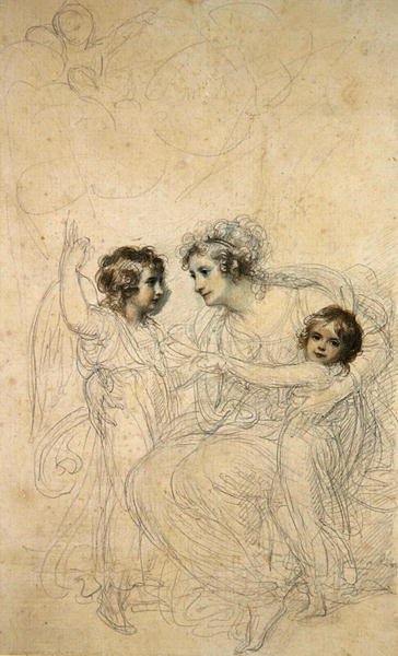 The Countess of Hopetoun with Her Daughters Jasmin and Lucy by Richard Cosway