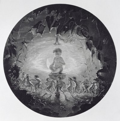 Puck and the Fairies, engraved by William Home Lizars (1788-1859) by Richard Dadd