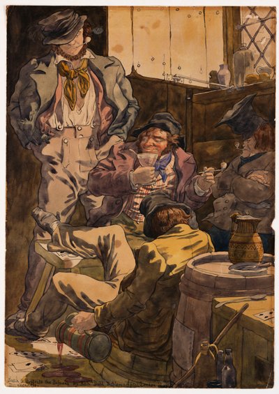 Sketch to Illustrate the Passions - Drunkenness by Richard Dadd