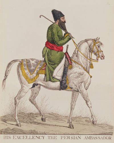 His Excellency the Persian Ambassador Mirza Abul Hassan Khan During his Second Ambassadorial Visit to London by Richard Dighton