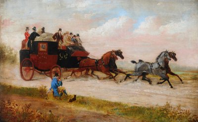 Leeds Royal Mail Coach, c.1875 by Richard Dodd Widdas