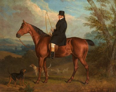 The Reverend W. Parker on a Bay Hunter with Hounds by Richard Dodd Widdas