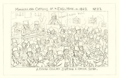 A Cider Cellar during a Comic Song (1849) by Richard Doyle