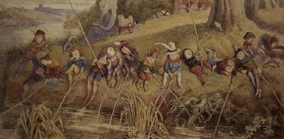 Dame Julianna Berners Teaching her Young Pupils the Art of Fishing by Richard Doyle