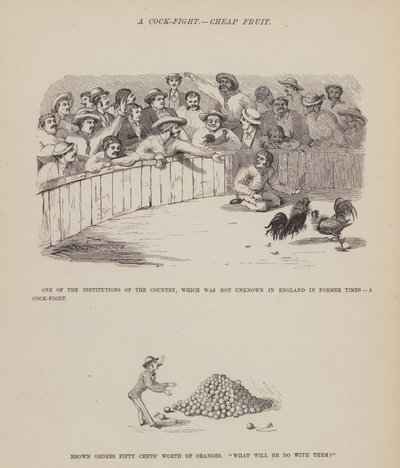 Page from The American Tour of Messrs Brown, Jones and Robinson by Richard Doyle