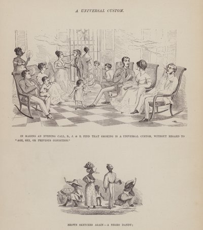 Page from The American Tour of Messrs Brown, Jones and Robinson by Richard Doyle