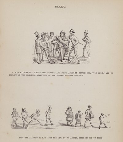 Page from The American Tour of Messrs Brown, Jones and Robinson by Richard Doyle