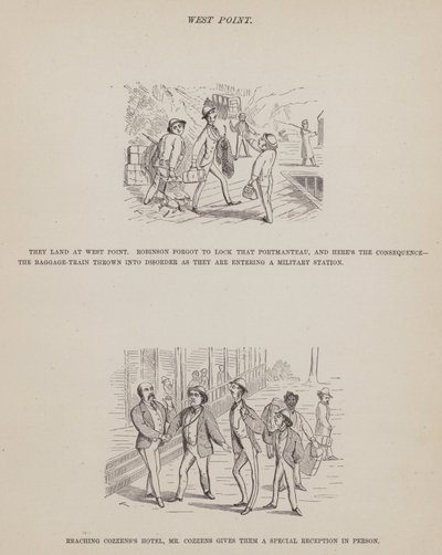 Page from The American Tour of Messrs Brown, Jones and Robinson by Richard Doyle