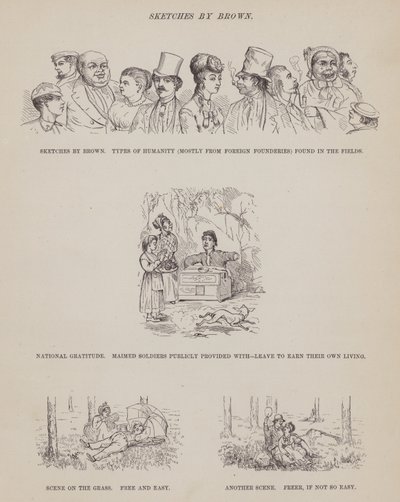 Page from The American Tour of Messrs Brown, Jones and Robinson by Richard Doyle