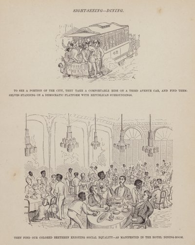 Page from The American Tour of Messrs Brown, Jones and Robinson by Richard Doyle