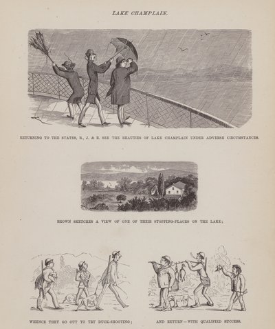 Page from The American Tour of Messrs Brown, Jones and Robinson by Richard Doyle