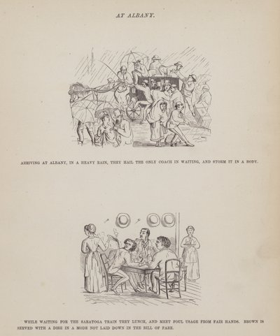 Page from The American Tour of Messrs Brown, Jones and Robinson by Richard Doyle