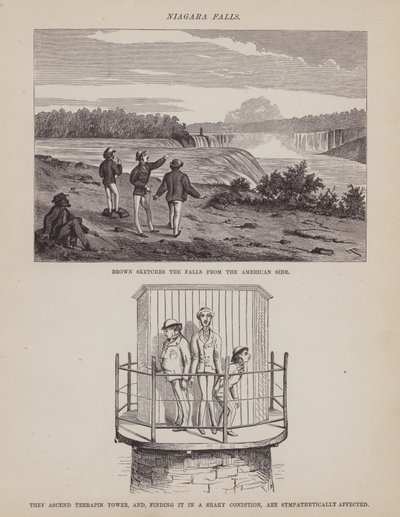 Page from The American Tour of Messrs Brown, Jones and Robinson (engraving) by Richard Doyle