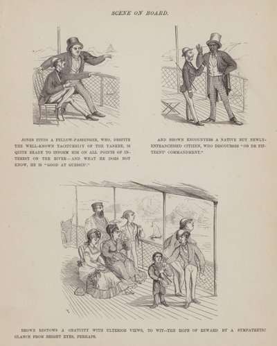 Page from The American Tour of Messrs Brown, Jones and Robinson (engraving) by Richard Doyle