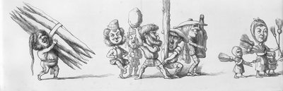 Scottish and Spanish Visitors to the Great Exhibition by Richard Doyle