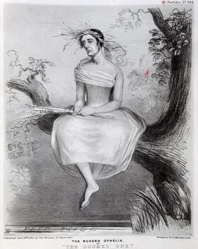 The Modern Ophelia, or The Doomed One, 1845 by Richard Doyle