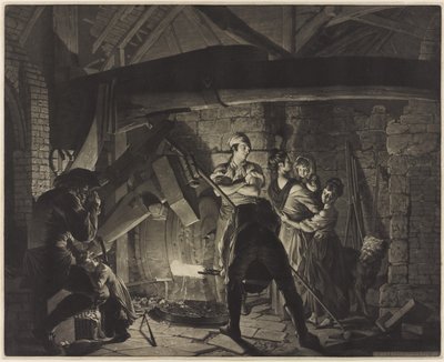 An Iron Forge, after Joseph Wright of Derby by Richard Earlom