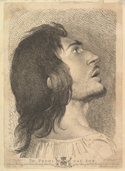 Head in Profile of Prodigal Son by Richard Earlom