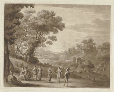 Landscape with Dancing Figures by Richard Earlom
