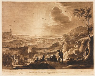 Liber Veritatis: No. 89, View of a Mountainous Extended Country by Richard Earlom