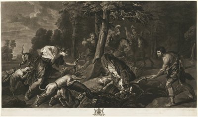 The Calydonian Boar Hunt, from the Houghton Gallery by Richard Earlom