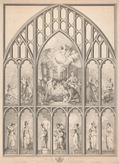 The West Window of the Chapel, New College Oxford by Richard Earlom