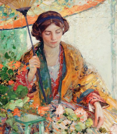 Woman with Parasol by Richard Emil Miller