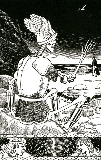 Death as a Skeleton Bidding Farewell to a Man, c.1930 by Richard Fayerweather Babcock