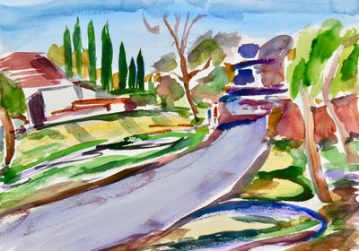 Back Road with Shadows, 2017 by Richard Fox