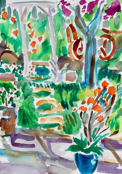 Garden Path and Trellis, 2020 by Richard Fox