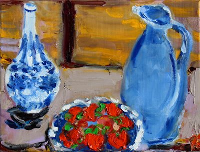 Still Life with Strawberries by Richard Fox