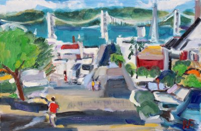 View of the Bay from Russian Hill, 2020 by Richard Fox