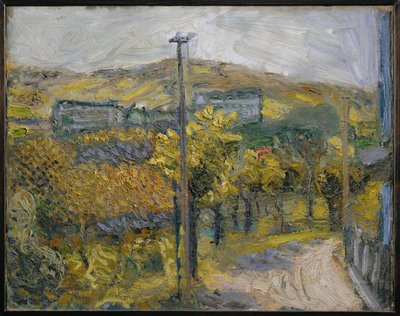 Street Bend, Nussdorf, View of Kahlenberg by Richard Gerstl