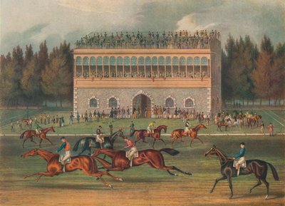 Goodwood Grand Stand. Preparing to Start by Richard Gibson Reeve