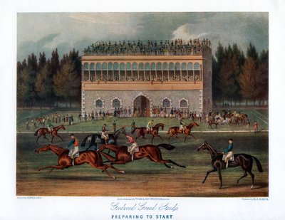 Goodwood Grand Stand, Preparing to Start, 1836 by Richard Gibson Reeve