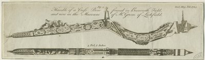 Lichfield - Handle of Cross Bow: engraving, nd [c 1784] by Richard Greene