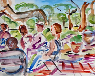 Conversation on the Patio by Richard H. Fox