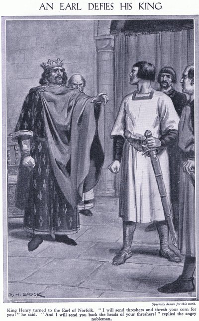 An Earl Defies His King. The Earl of Norfolk and King Henry by Richard Henry Brock