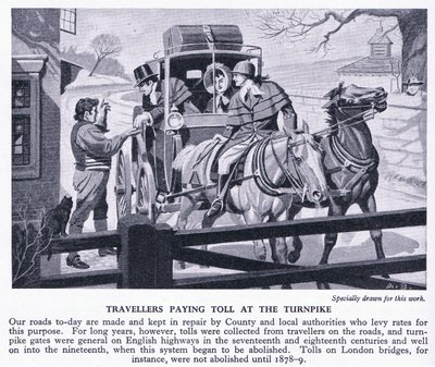 Travellers Paying a Toll at the Turnpike by Richard Henry Brock