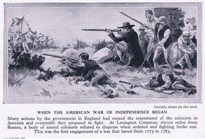 When the American War of Independence Began 1775 AD, c.1950 by Richard Henry Brock