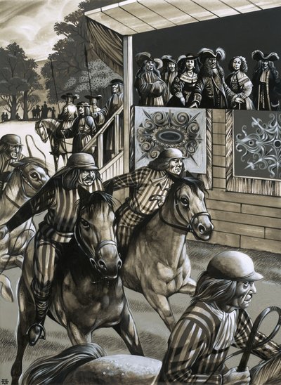 Charles II and His Lady Friends Enjoying a Day at Newmarket Races by Richard Hook