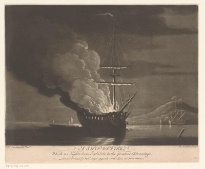 Burning Ship on a Calm Sea by Richard Houston