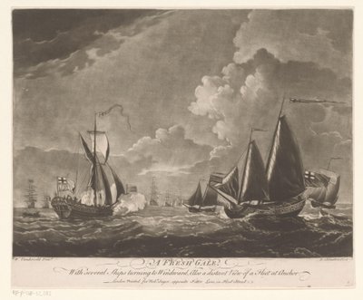 Fleet on a Rough Sea by Richard Houston