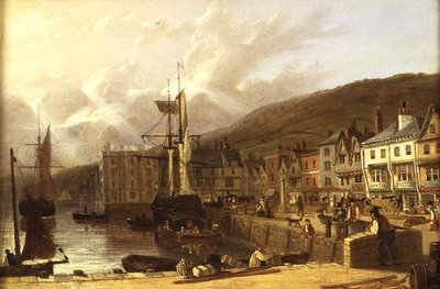 View of Dartmouth, Devon by Richard Hume Lancaster